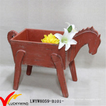 Jardinero decorativo en forma de caballo con gusto de Navidad